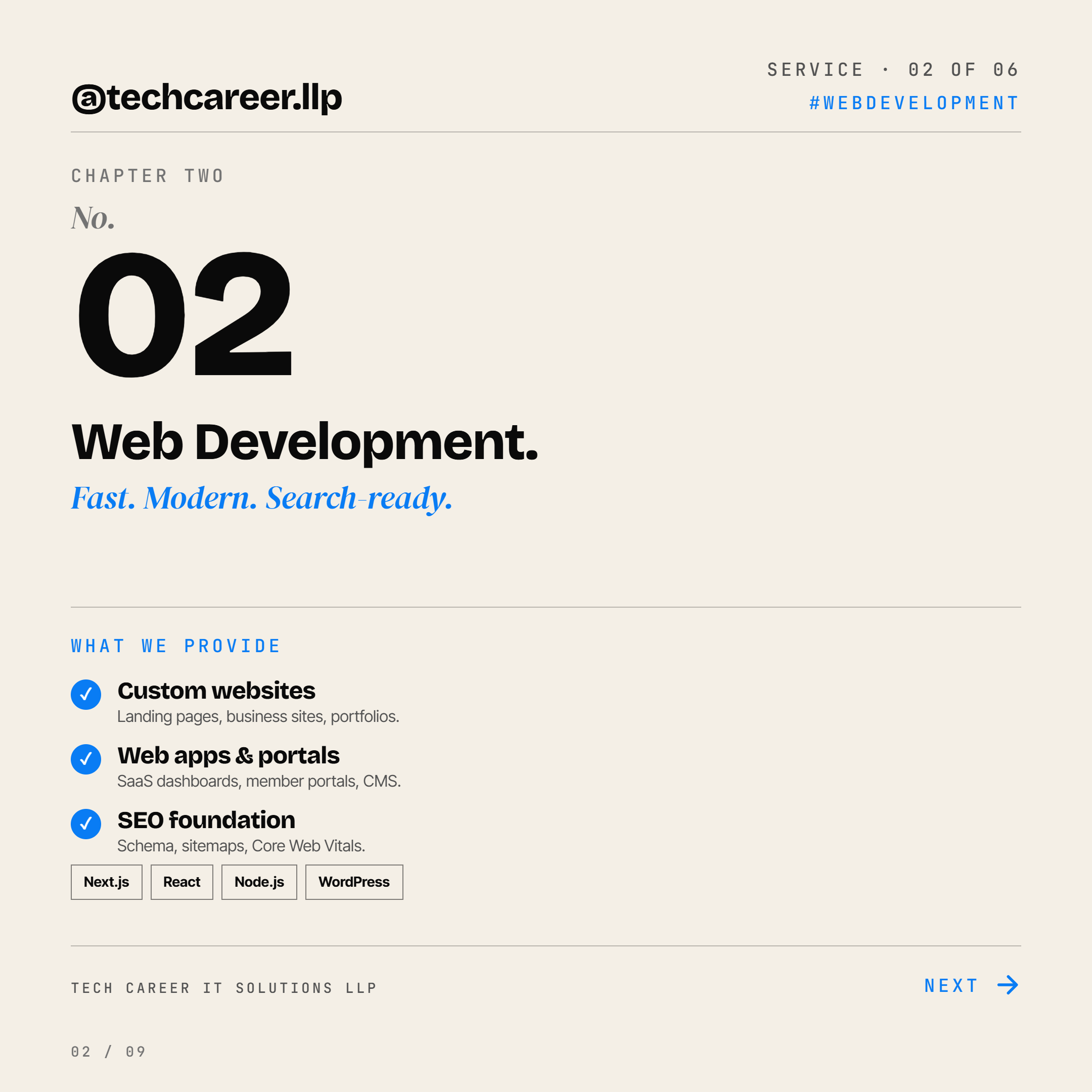 Custom Website Development by Tech Career IT Solutions