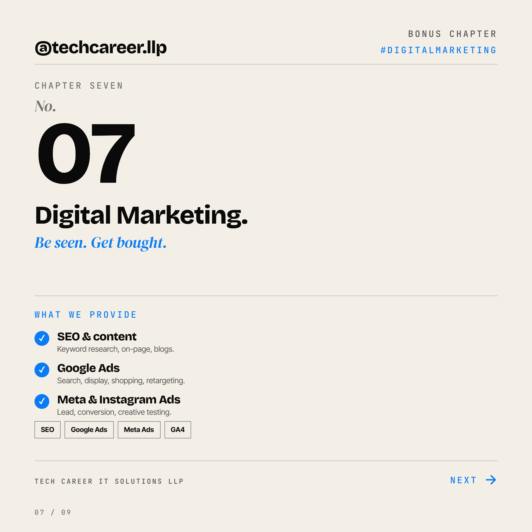 Digital Marketing Services by Tech Career - SEO, ads, and content