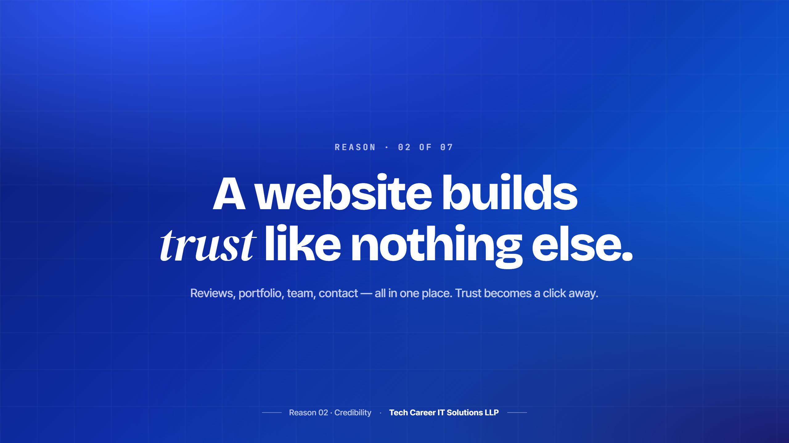 A website builds trust like nothing else