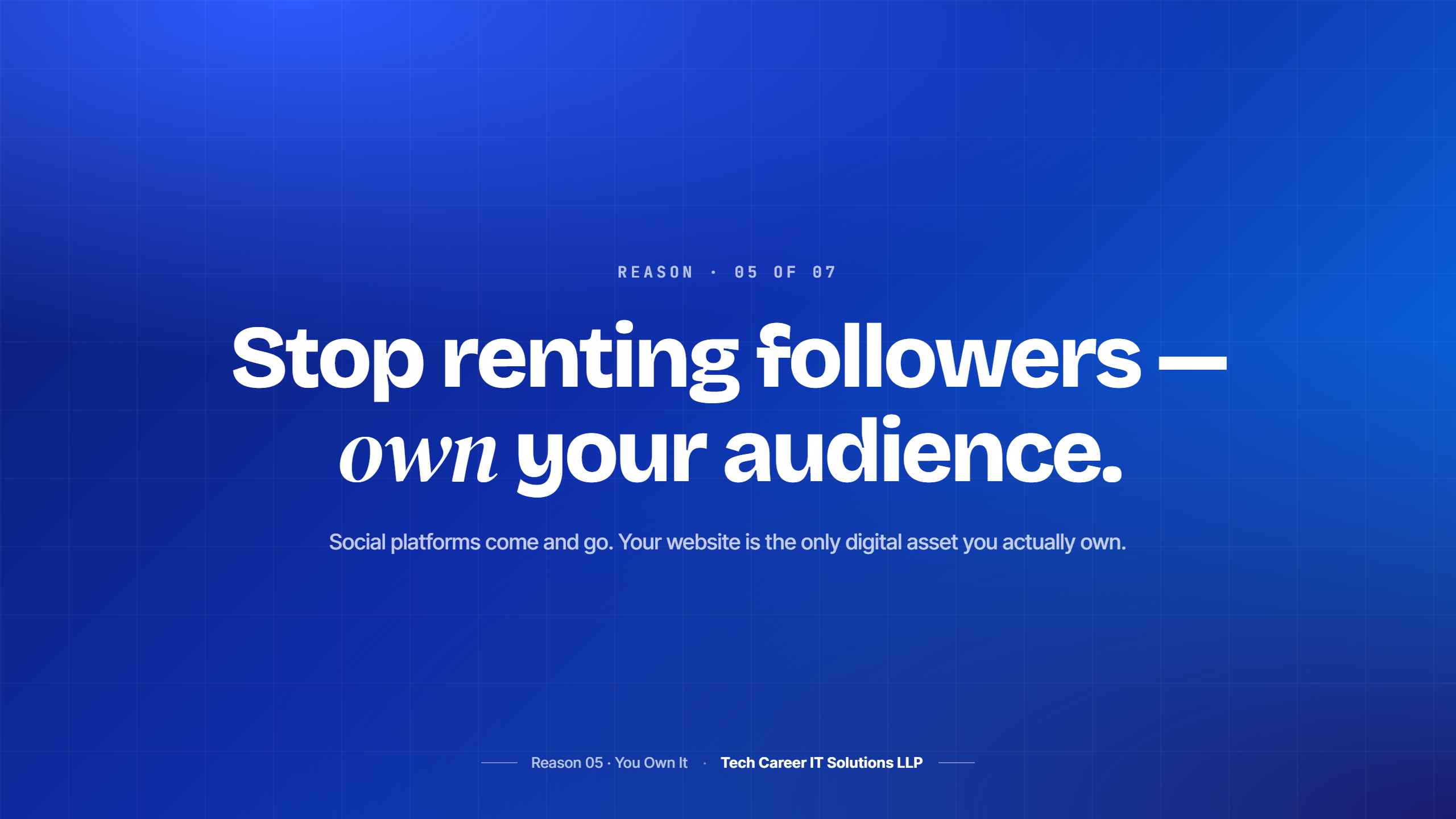 Stop renting followers — own your audience