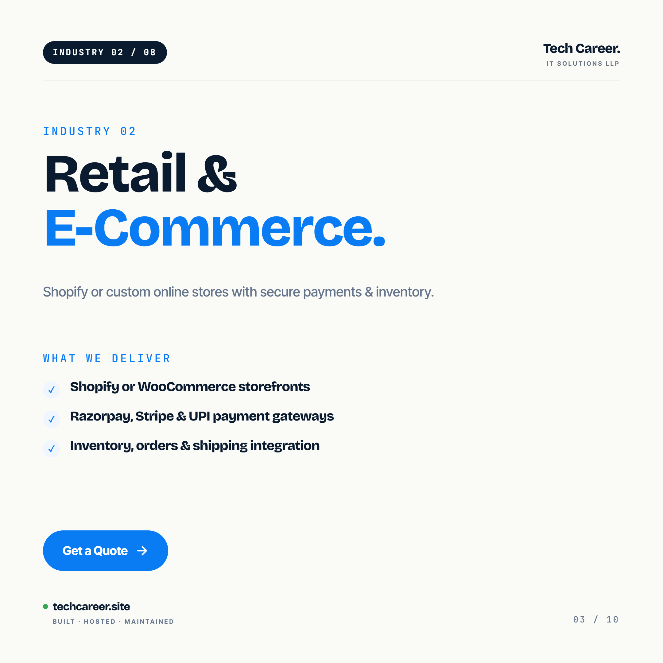 Retail and E-Commerce Solutions by Tech Career