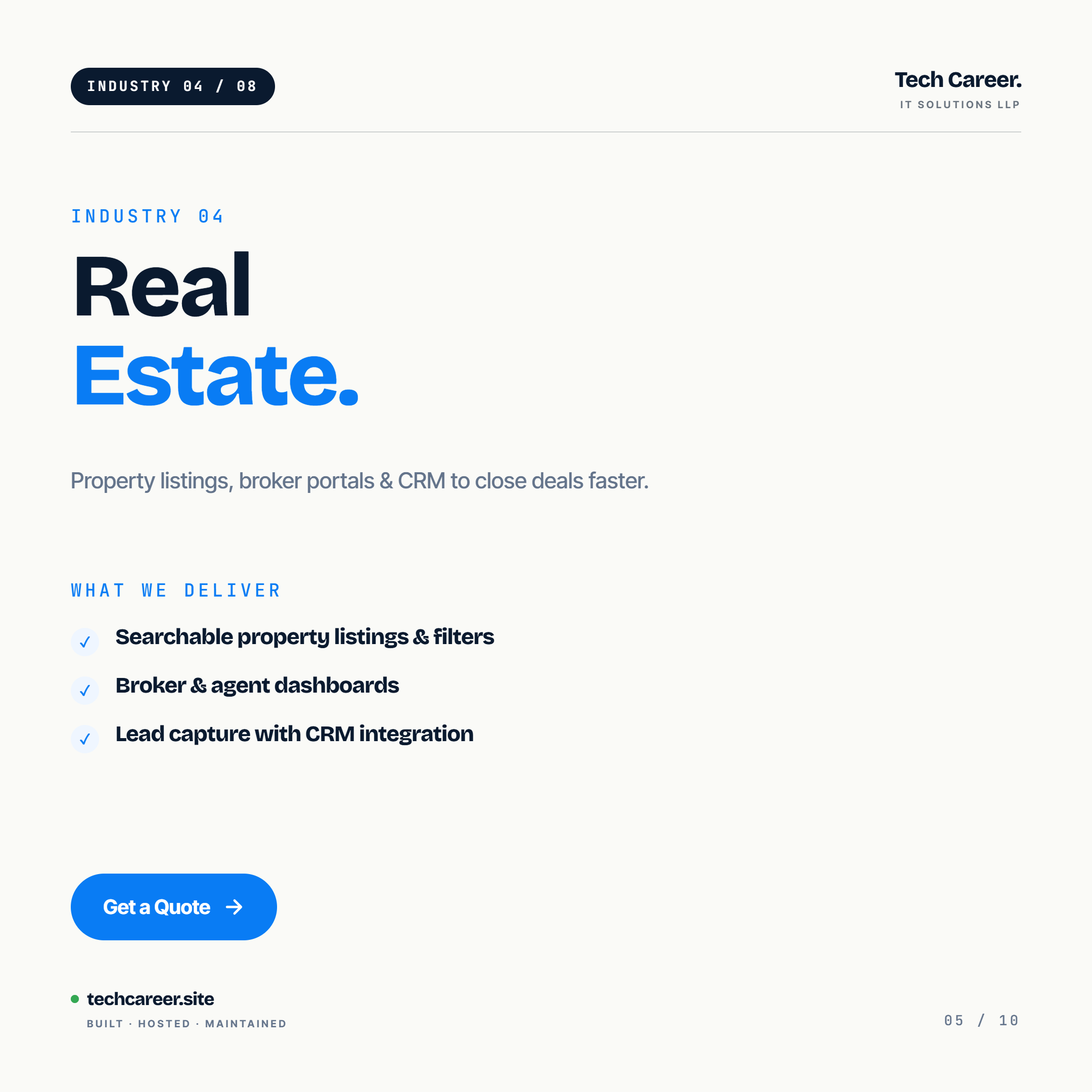 Real Estate Digital Solutions by Tech Career