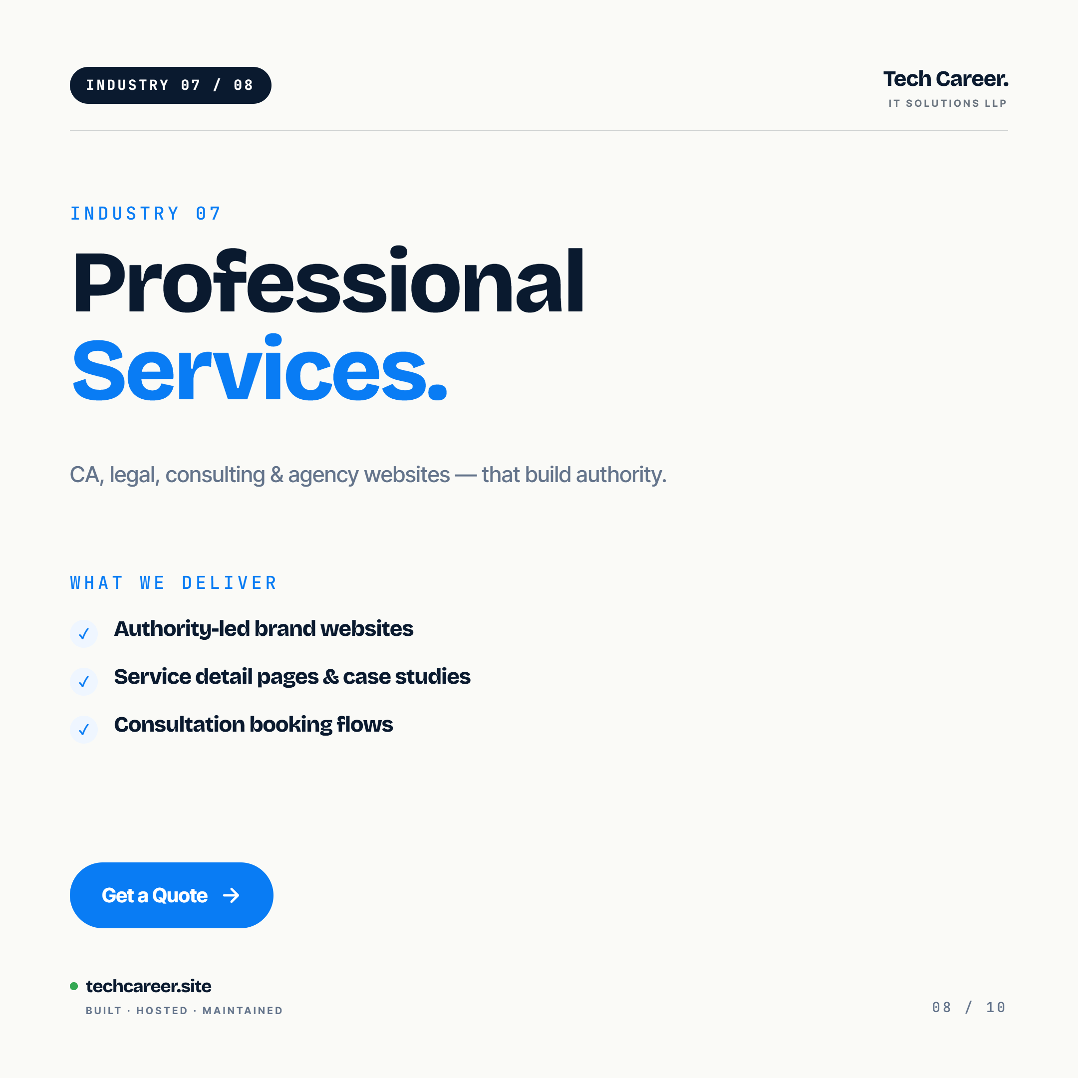 Professional Services Digital Solutions by Tech Career